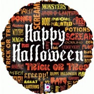 Scary Words Halloween Balloon